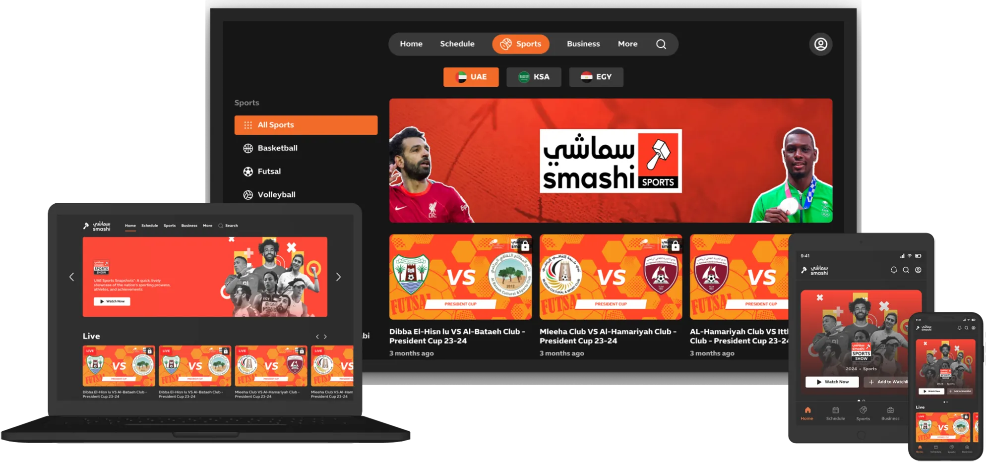 Smashi app on mobile, tablet, and web devices